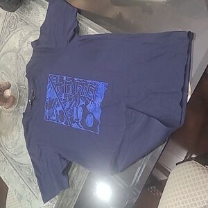 Y-3 YOHJI YAMAMOTO NAVY SHORT SLEEVE SHIRT XS LIKE NEW